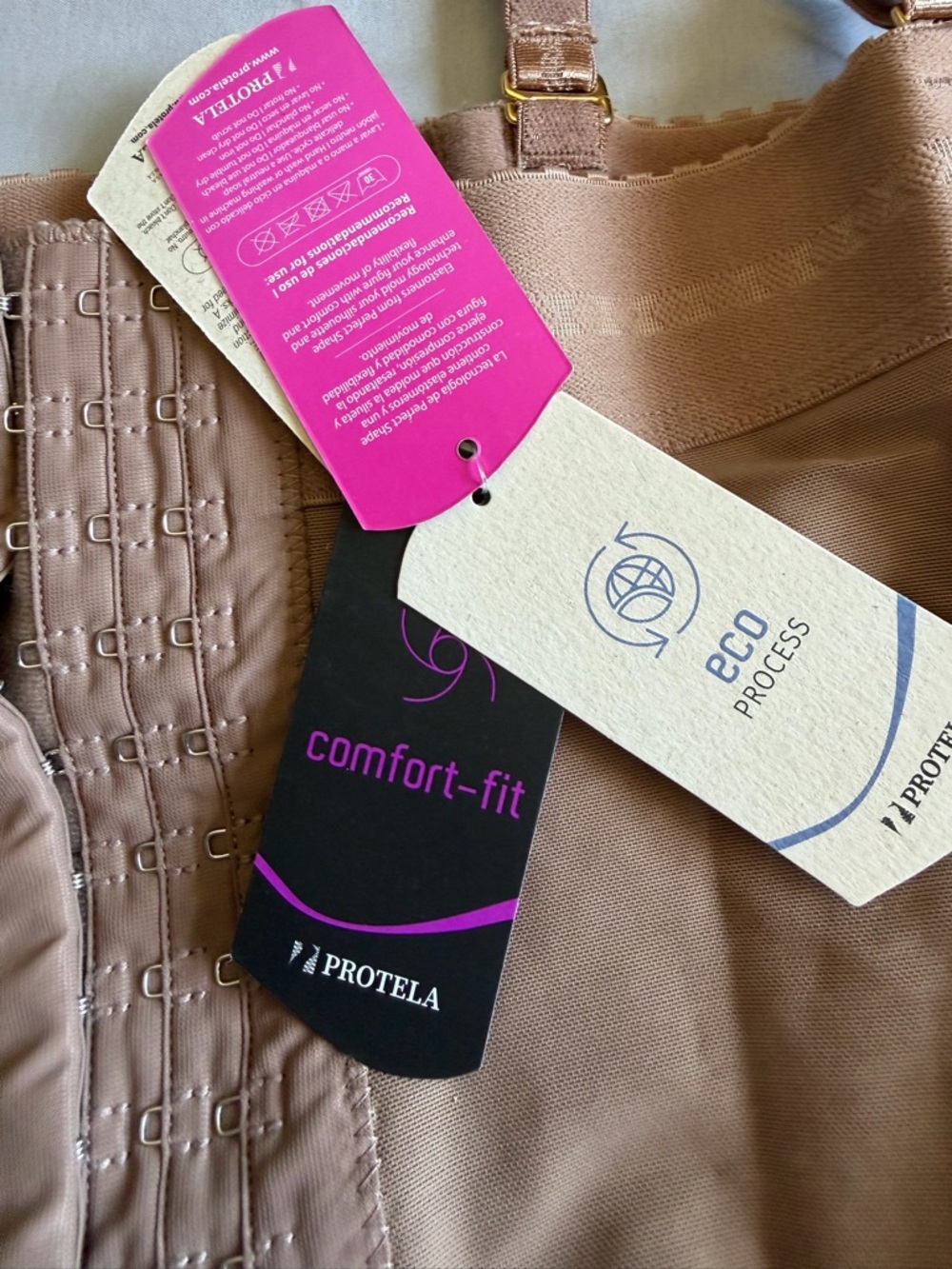 Diva High-Waist Shaping Bodysuit Shorts in Light Brown - Picture 5 of 5